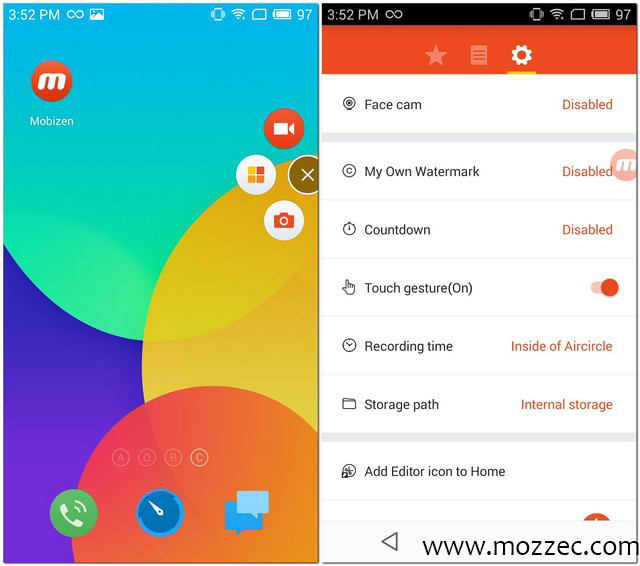 mobizen screen recorder features