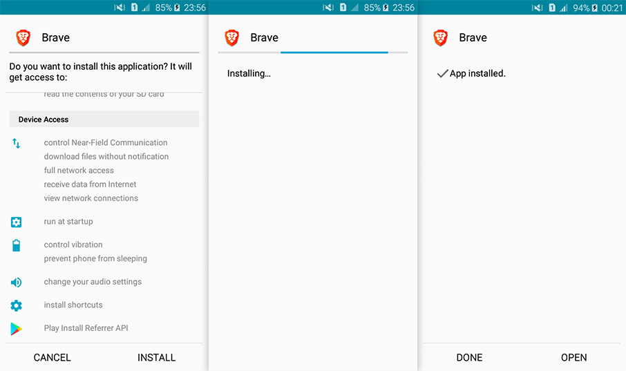 brave browser for android