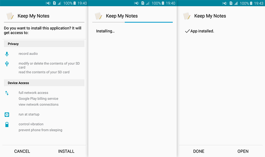 keep my notes for android