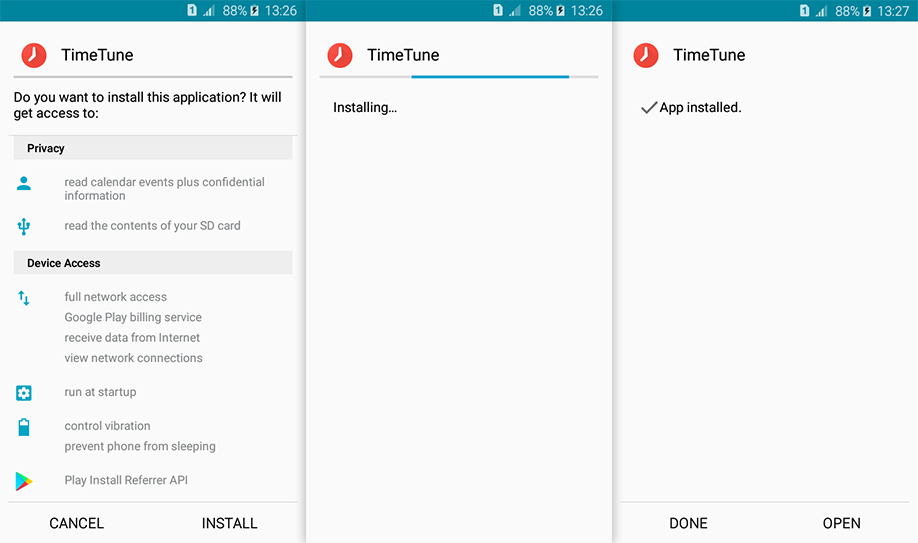 timetune for android